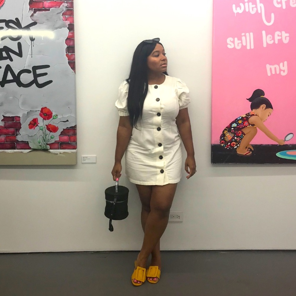 Puff sleeve dress